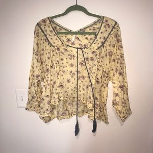 Floral free people flow  blouse